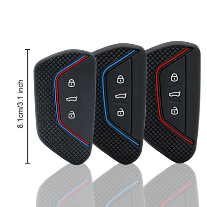 Silicone Car Key Fob Chain Case Cover For Vw Golf 8 Id.3 Id.4 Id.7 Id.buzz