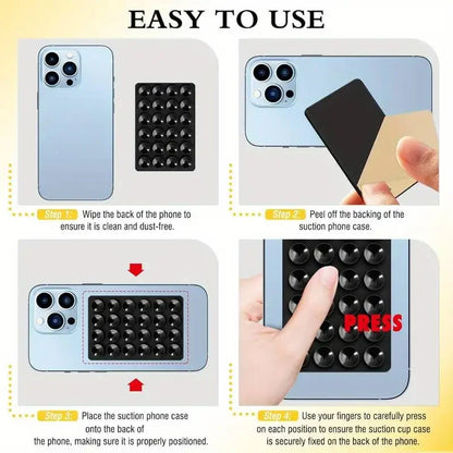 Silicone Suction Phone Holder Mat Multifunctional Cup Wall Stand Square