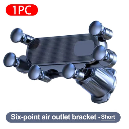 SEAMETAL Air Vent Car Phone Holder 6-Joint 360-Degree Gravity Phone Mount