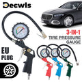 EU Interface Tire Pressure Gauge For Car Motorcycle SUV Inflator Pumps Tire