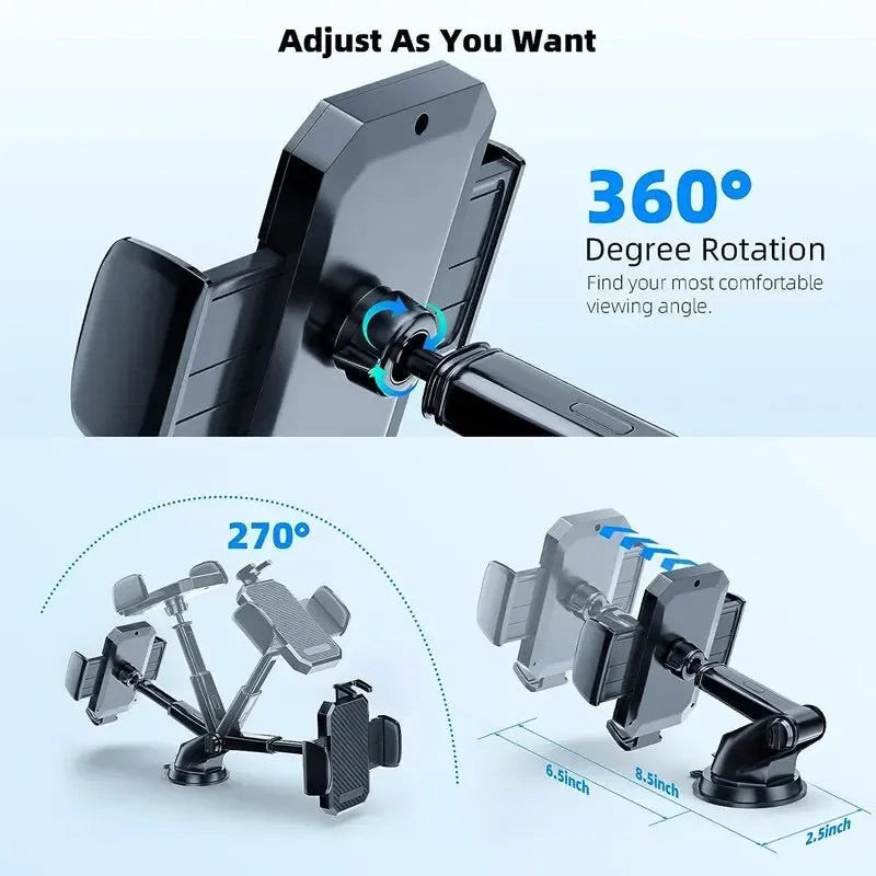 Dashboard & Windshield 360° Car Phone Holder