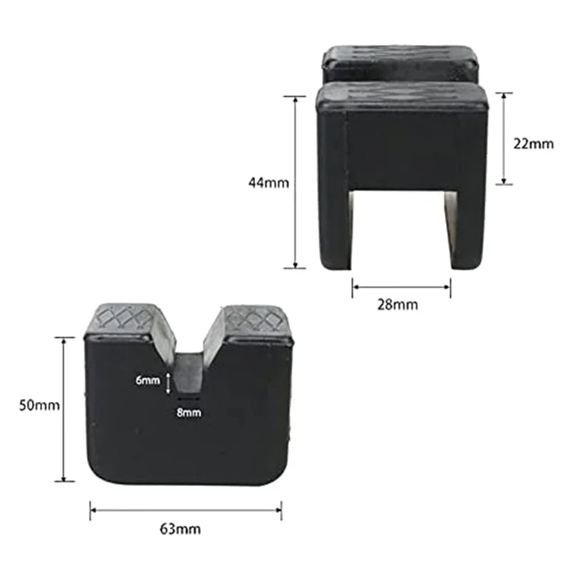 Car Jack Rubber Pad Car Slotted Lift Jack Stand Rubber Pads Repair Tools