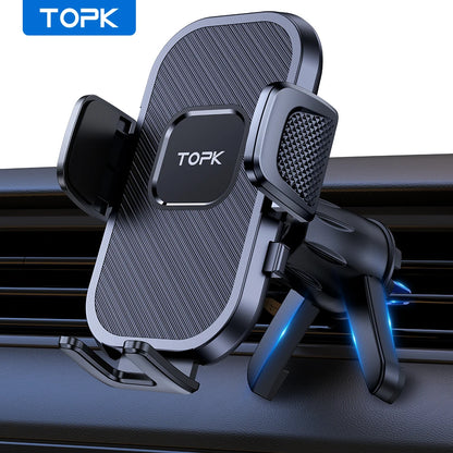TOPK Car Phone Holder Air Vent Suction Cup Mount for iPhone Xiaomi Samsung
