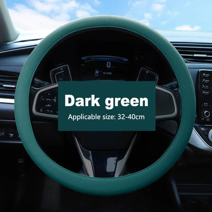 Car Silicone Steering Wheel Cover Elastic Non-Slip Cover For 36-40cm