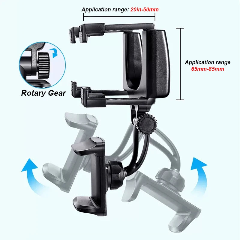 SEAMETAL Rearview Mirror Phone Holder for Car Free Rotation Adjustment