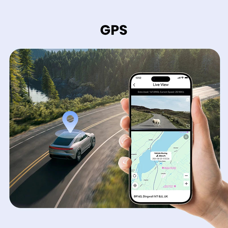 DDPAI Z50 Pro Dash Cam 4K Car DVR 3"IPS Screen 5GHz WiFi GPS ADAS 24H