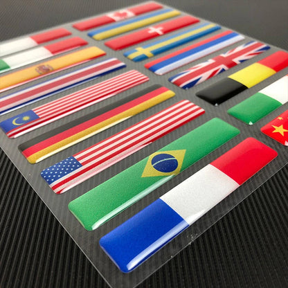 3D Reflective National Flag Sticker Motorcycle Car Decal British Italy USA