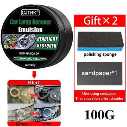Car Headlight Restoration Polishing Kits Headlamp Scratch Remover Repair