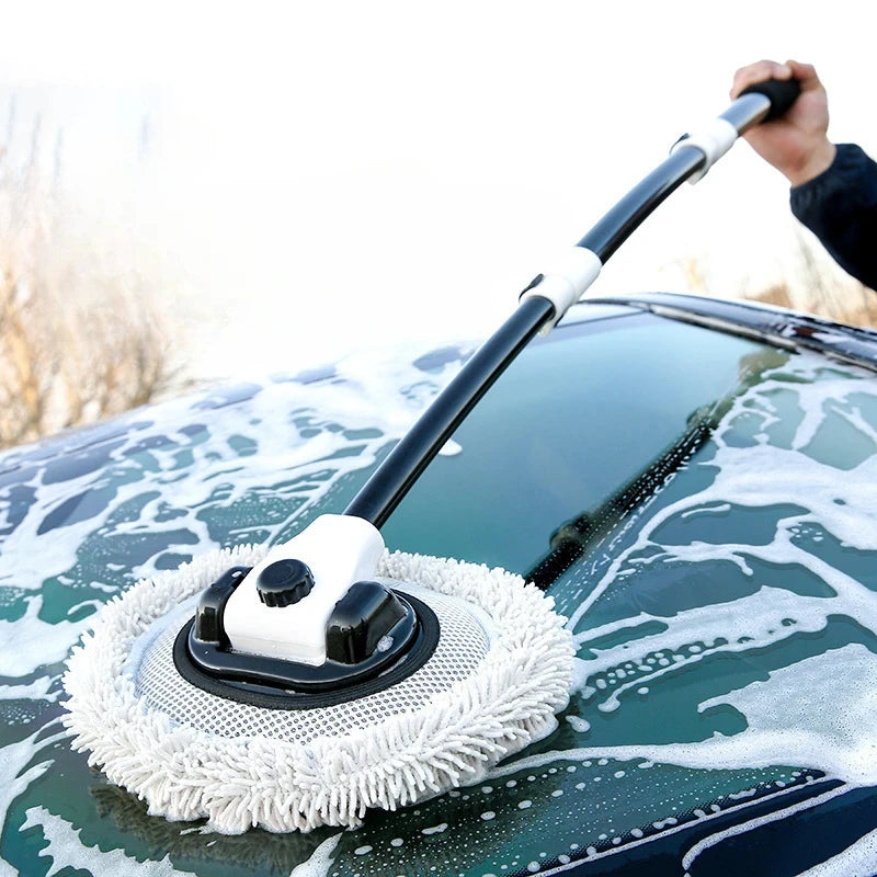Car Wash Brush Car Cleaning Brush Telescoping Long Handle Mop Soft Hair