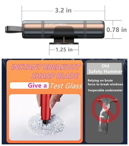 2 In 1 Car Safety Hammer Emergency Glass Breaker Cut The Seat Belt High