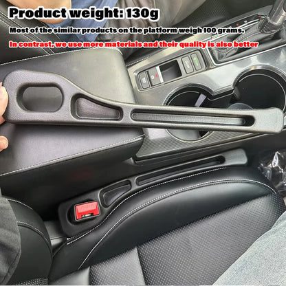 2Pcs Car Seat Gap Filler Organizer PU Car Seat Gap Anti-leak Stopper Strip