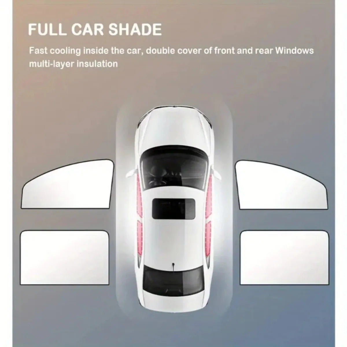 Magnetic Window Shades 2pcs Set for Cars Heat Reduction Privacy Protection