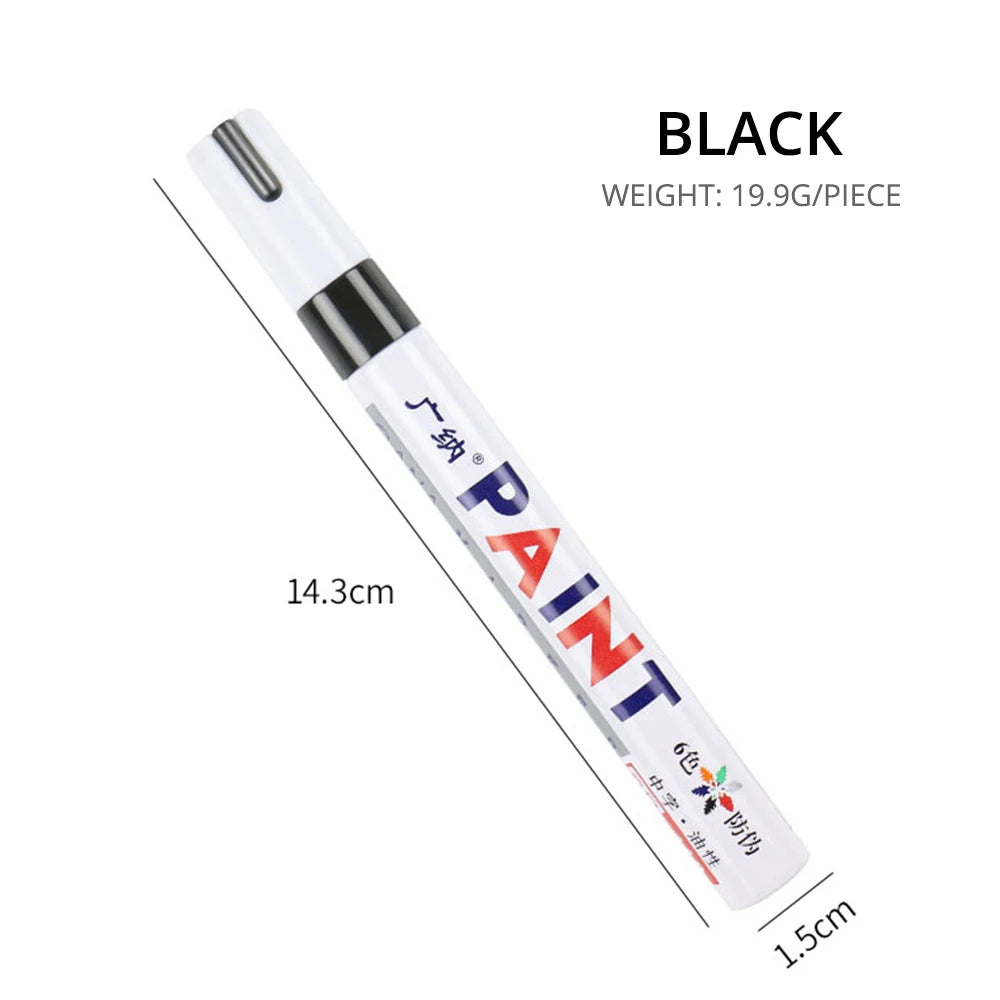 1pcs White Waterproof Cars Wheel Tire Oily Mark Pen Auto Rubber Tyre Paint