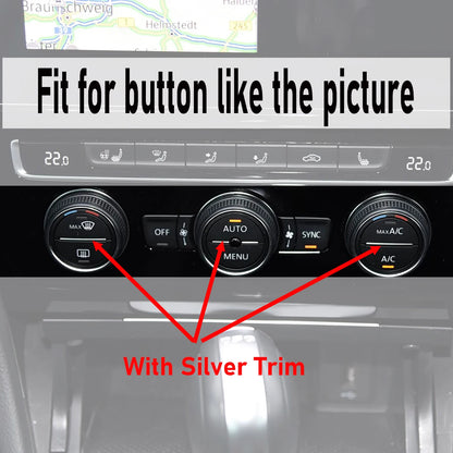 Ac Control Knob Ring Car Stickers For Vw Tiguan Atlas T-roc Ateca Fr Passat