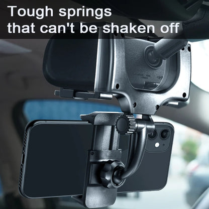 SEAMETAL Rearview Mirror Phone Holder for Car Free Rotation Adjustment