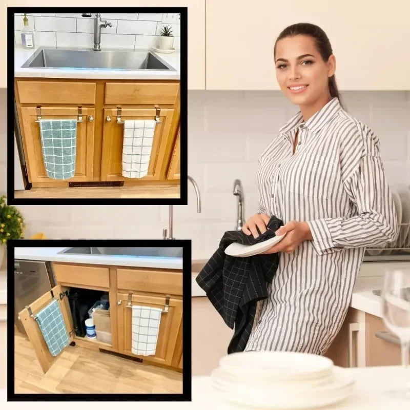 Towel Rack Over Door Towel Bar Hanging Holder Stainless Steel Bathroom