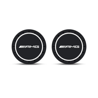 For Mercedes Benz AMG W204 W205 GLC CLA Car Coasters Water Cup Slots