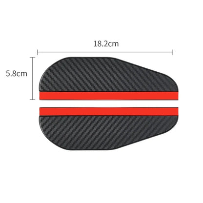 4/2PCS Car Rearview Mirror Rain Eyebrow Carbon Fiber Rain Shield Sun Shade