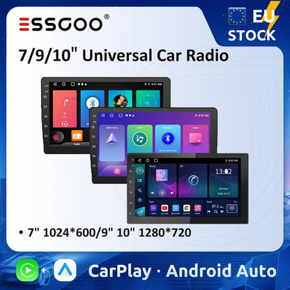 ESSGOO 7 9 10" Car Radio Android Auto Carplay Car Stereo Multimedia Player