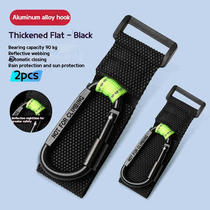 2PCS Heavy Duty Aluminium Alloy Hooks Multi-functional Solid Thick for