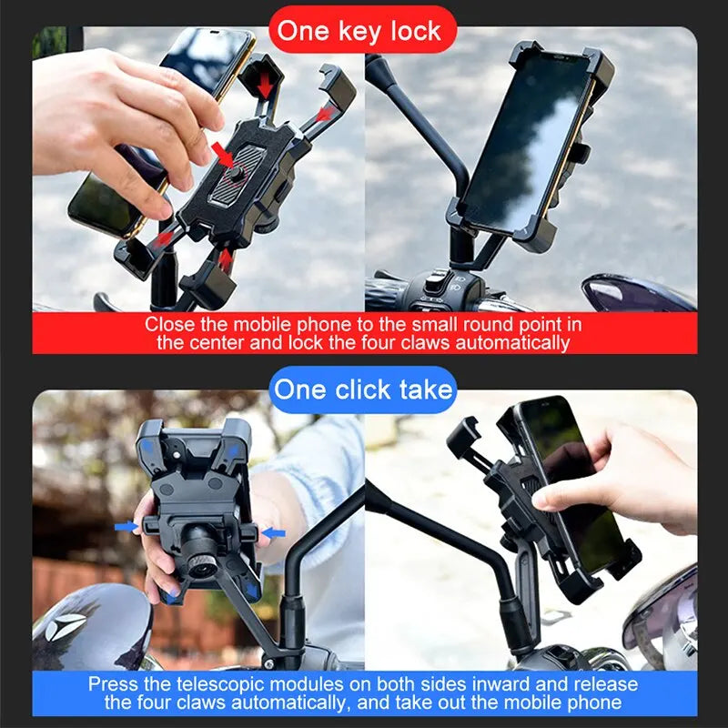 360 Degrees Rotatable Electric Bicycle Phone Holder Riding Mtb Bike Moto