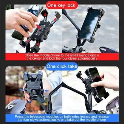 360 Degrees Rotatable Electric Bicycle Phone Holder Riding Mtb Bike Moto