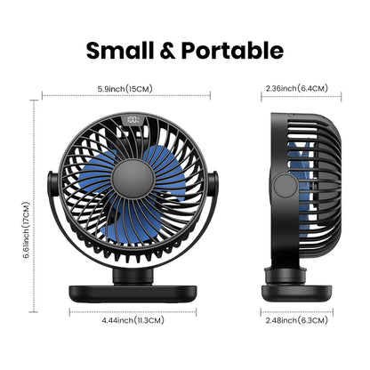 TOPK K60C 5000mAh Portable Mini Fan