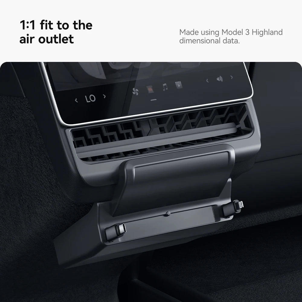 YZ For Tesla Model 3/Y Highland Juniper Rear Air Vent 27W Quick Charger USB