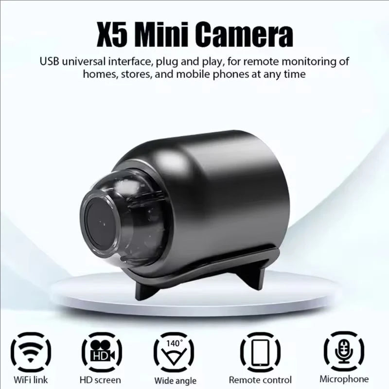 1080P X5 Mini Camera Clear Night Vision Light Weight Portable Cams Motion