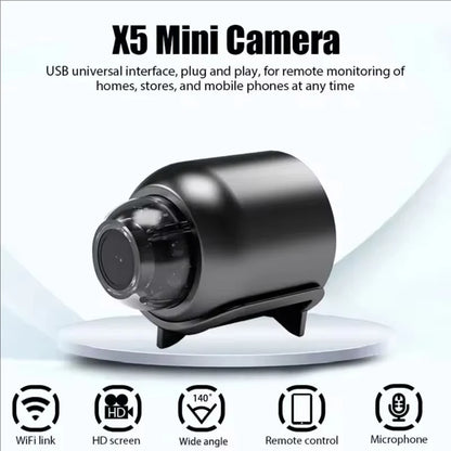 1080P X5 Mini Camera Clear Night Vision Light Weight Portable Cams Motion