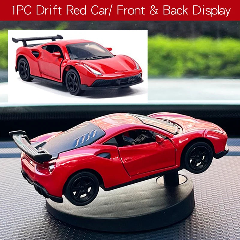 Drift Car dashboard toy model swing turning cool sports race auto ornaments