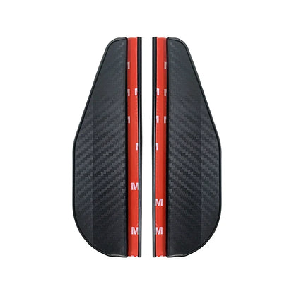 2PCS Car Rearview Mirror Rain Eyebrow Carbon Fiber Sun Visor Shade Cover