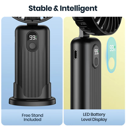 TOPK 5000mah Rechargeable Mini Desk Fan