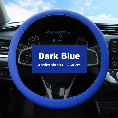 Car Silicone Steering Wheel Cover Elastic Non-Slip Cover For 36-40cm