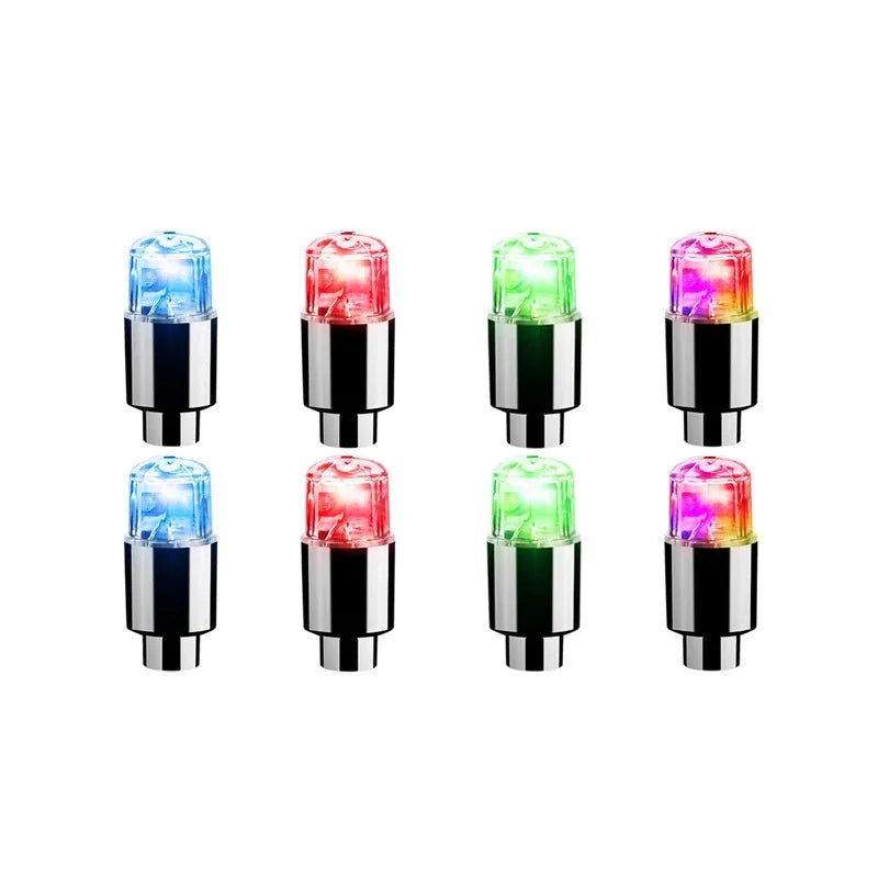 2-8Pcs Tire Valve Cap Lights Durable Tire Lights For Car Air Valve Caps