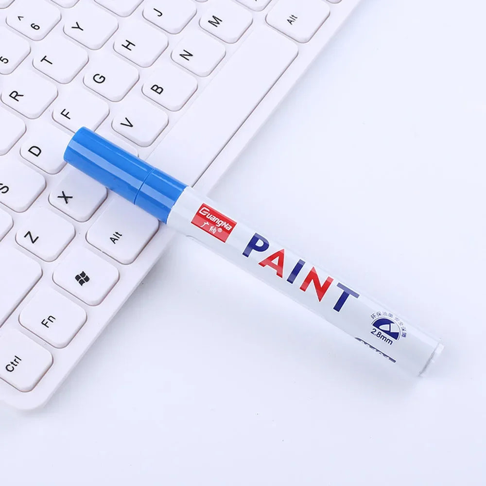 Car Paint Pen Waterproof Car Wheel Tire Oily Painting Mark Pen Auto Rubber