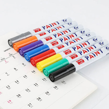 Car Paint Pen Waterproof Car Wheel Tire Oily Painting Mark Pen Auto Rubber