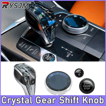 4pcs/Set Crystal Gear Shift Knob Lever For BMW G20 G21 IX3 G08 X3 G01 X6