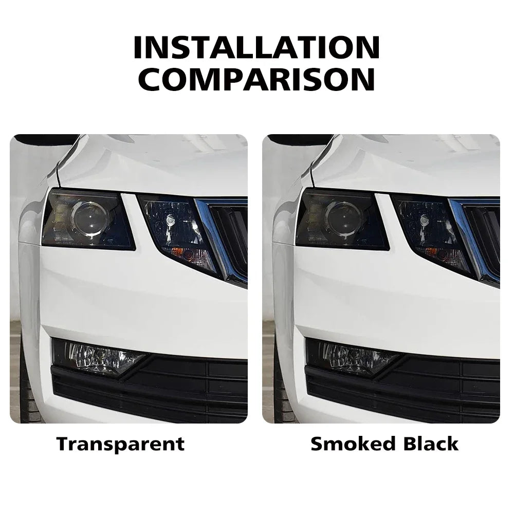 For Skoda Octavia MK4 MK3 2017-2026 High Gloss Smoke Black Pre Cut Car