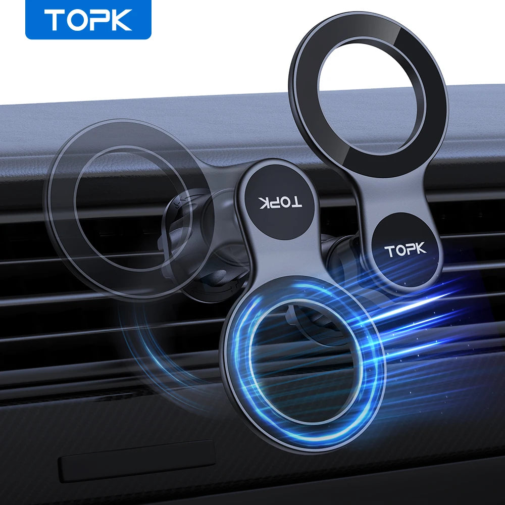 TOPK MagSafe Car Phone Holder Magnetic Car Phone Mount Hands Free Air Vent