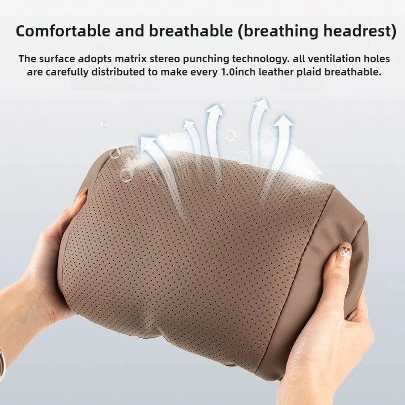 Luxury Nappa Leather Car Seat Headrest Car Interior Seat Protect Neck