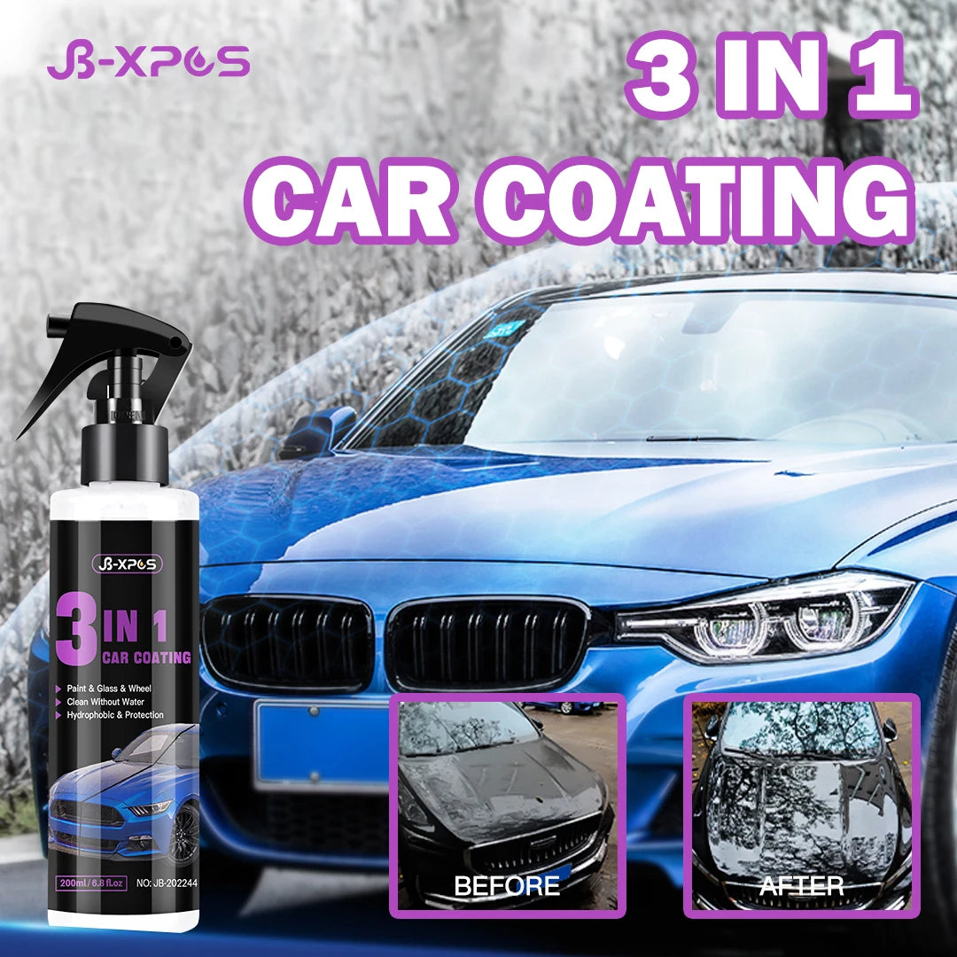 3 in 1 Car Ceramic Coating Nano Hydrophobic Protection Polishing Spraying