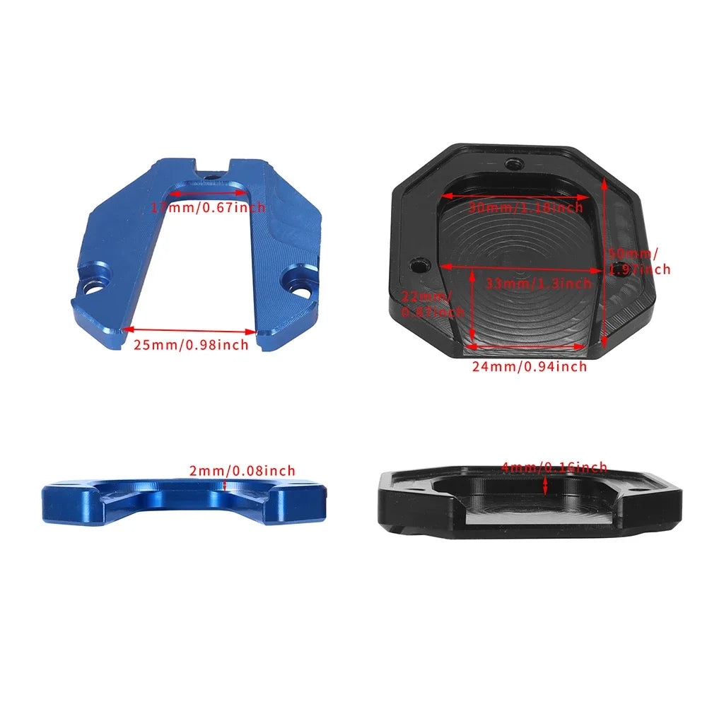 Scooter Motorbike Extension Foot Pad Support Plate Aluminum Alloy