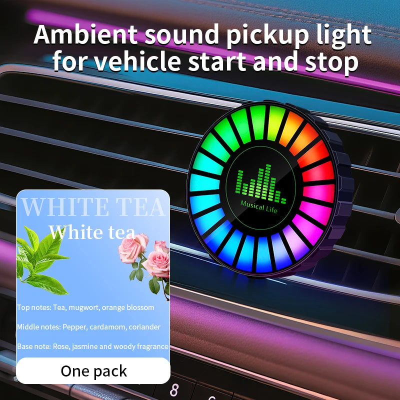 Car USB 5V Interior Air Outlet Aromatherapy Round Pickup Lamp RGB Colorful