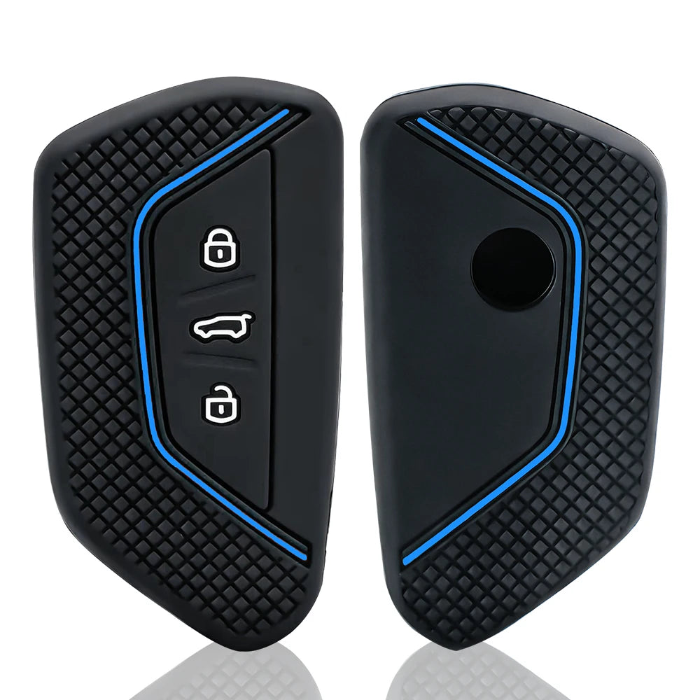 Silicone Car Key Fob Chain Case Cover For Vw Golf 8 Id.3 Id.4 Id.7 Id.buzz