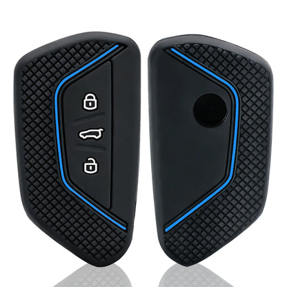 Silicone Car Key Fob Chain Case Cover For Vw Golf 8 Id.3 Id.4 Id.7 Id.buzz