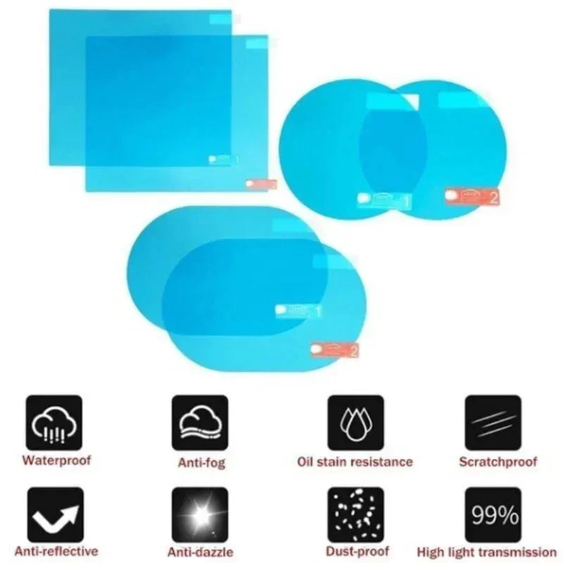 Car Rearview Mirror Protective Film Anti Fog Membrane Anti-Glare Waterproof