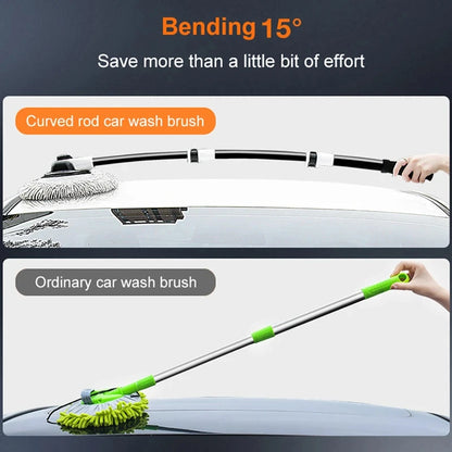 Car Wash Brush Car Cleaning Brush Telescoping Long Handle Mop Soft Hair
