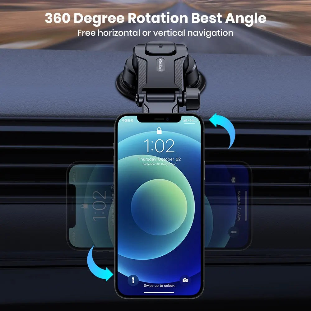 TOPK Magnetic Car Phone Holder 2-In-1 Handsfree Stand Mount Dashboard Air