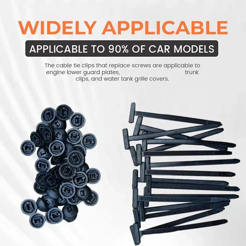 Cable Ties Buckle Auto Fastener Screw Replacement Clip Car Fenders Trunk